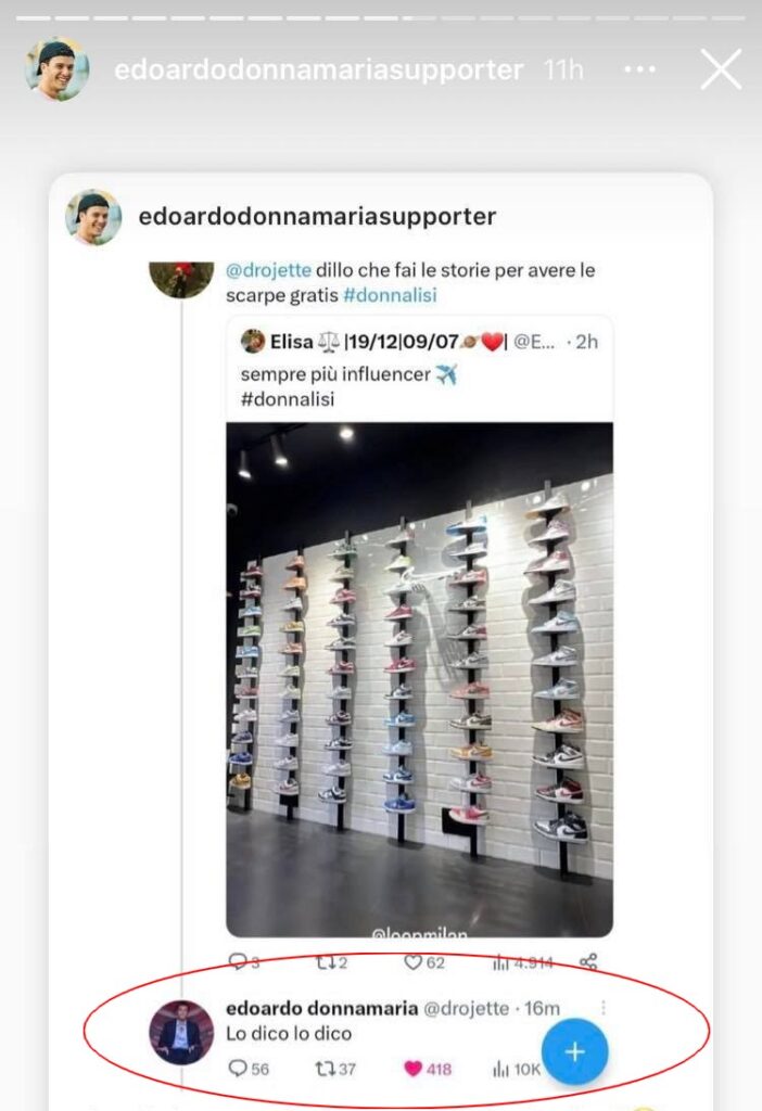 Edoardo Donnamaria Instagram