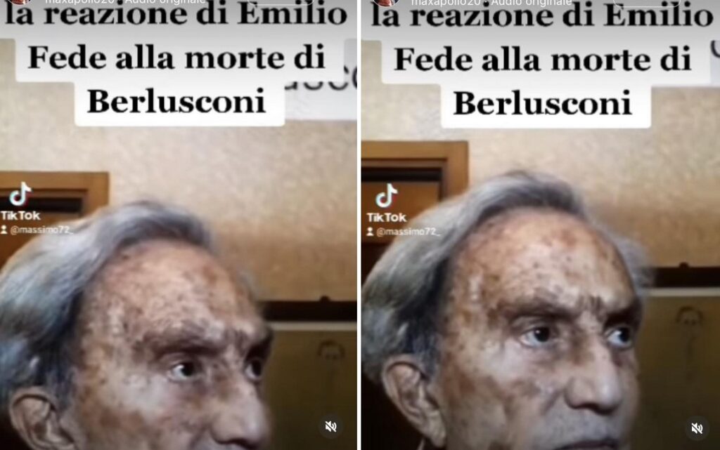 Emilio Fede scopre della morte di Berlusconi