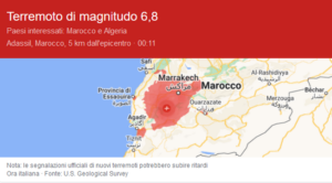Terremoto a Marrakech scossa di 7,0