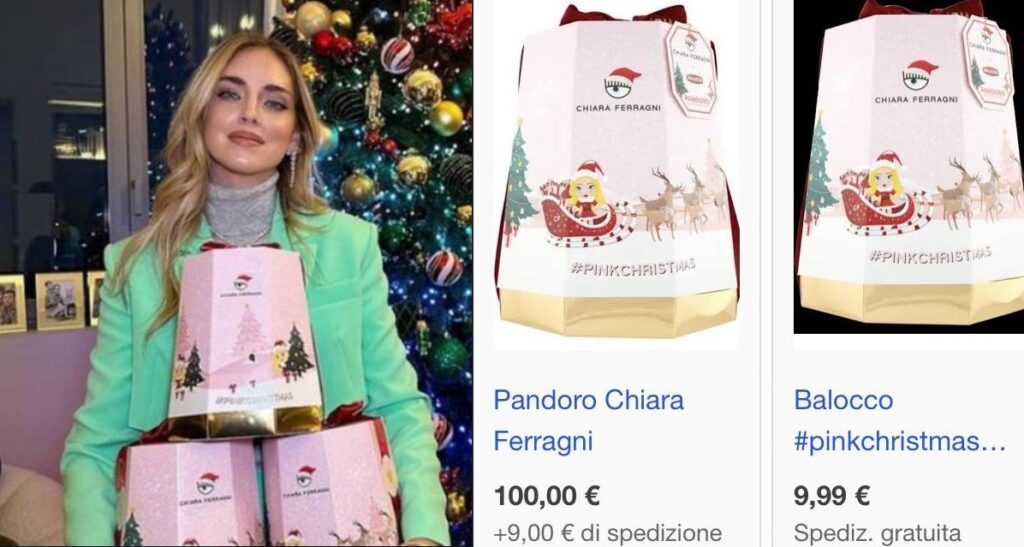 Chiara Ferragni Pandoro Balocco raggiunge 100 euro